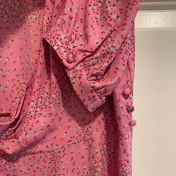 Kate Spade Pink Chilled Watermelon Buttoned Meadow Wrap Dress Size 10 NWT - Picture 9 of 16